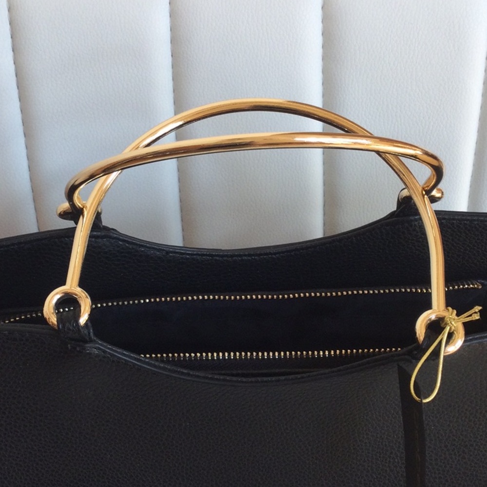 NWT Bebe Los Angeles Zsa Zsa Black Shopper - Picture 4 of 16